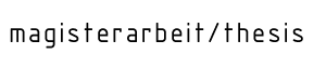 Magisterarbeit