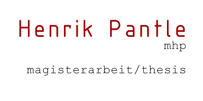 Henrik Pantle, Magisterarbeit